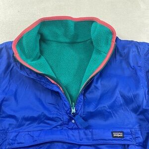 VTG S Patagonia Reversible Glissade Pullover Snap T Fleece Jacket Sweatshirt 90s